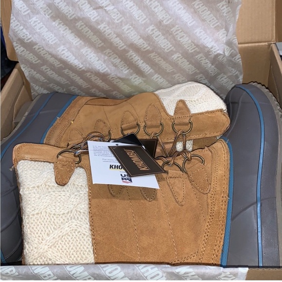 Womens KHOMBU COZY Tan Storm Boot Size 8 M Waterproof Cold Rated Insoles New - Picture 7 of 10